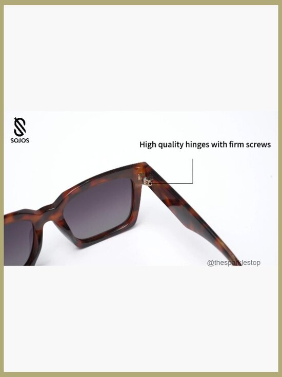 Trendy Square Polarized Sunglasses UV400 Protection for Men Women